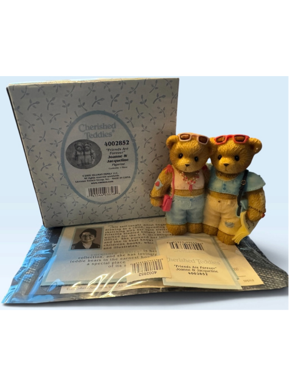 Cherished Teddies Joanne & Jacqueline Figurine Friends Are Forever #4002852